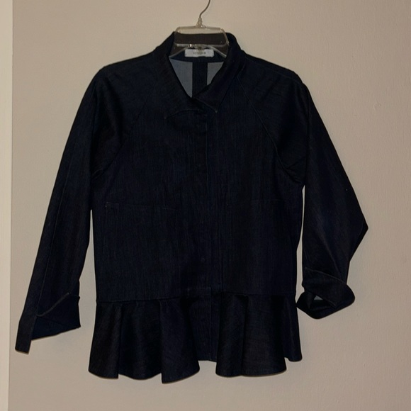 Boutique Vitamin Jackets & Blazers - Boutique Vitamin Denim Peplum Jacket